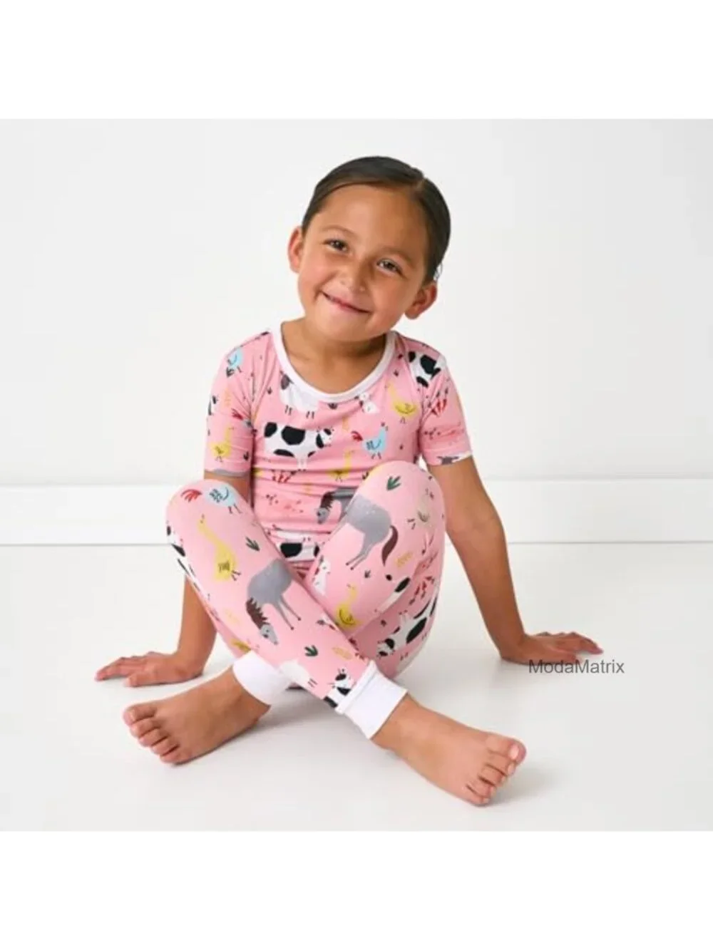 Toddler Short Sleeve & Pants Pajama Set, Viscose from Bamboo